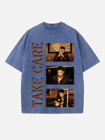 Drake Print Round Neck T-shirt