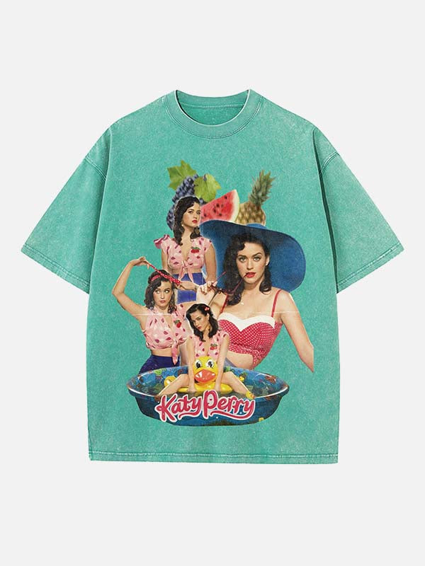 Katy Perry Print Round Neck T-shirt