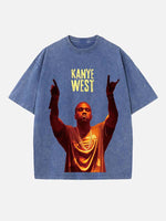 Kanye West Print Round Neck T-shirt