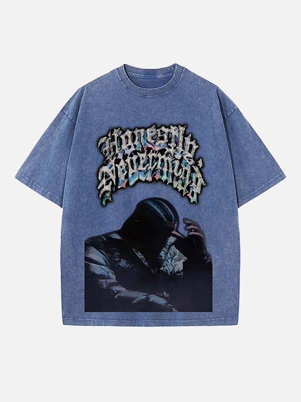 Drake Print Round Neck T-shirt