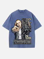 Eminem Print Round Neck T-shirt