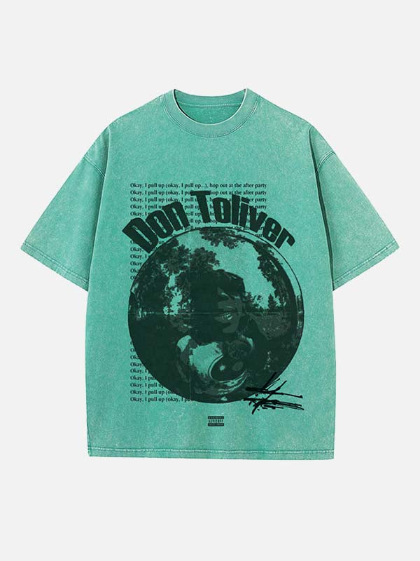 Don Toliver Print Round Neck T-shirt
