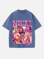 Nicki Minaj Print Round Neck T-shirt