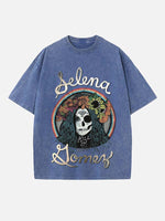 Selena Gomez Print Round Neck T-shirt