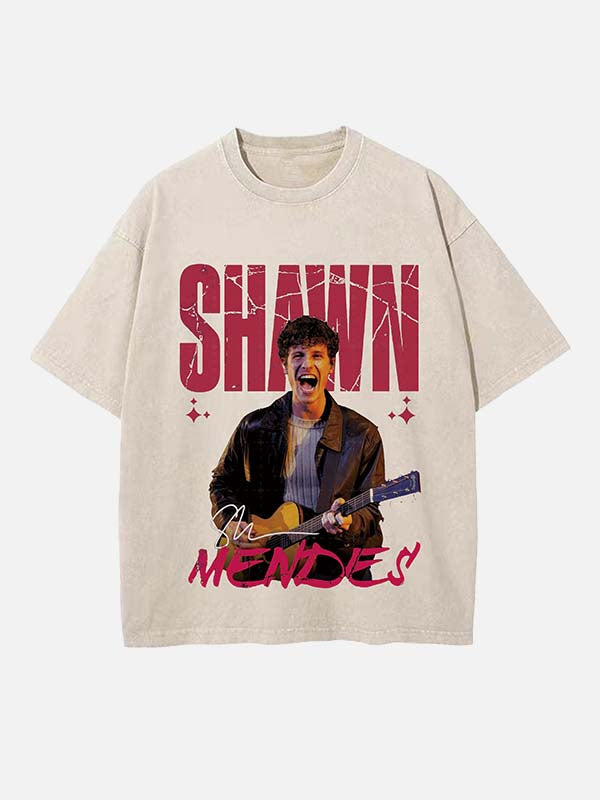 Shawn Mendes Print Round Neck T-shirt