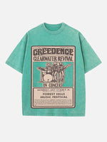 Creedence Clearwater Revival Print Round Neck T-shirt