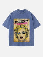 Madonna Print Round Neck T-shirt