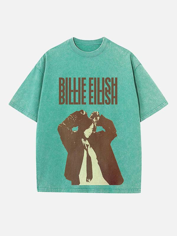 Billie Eilish Print Round Neck T-shirt