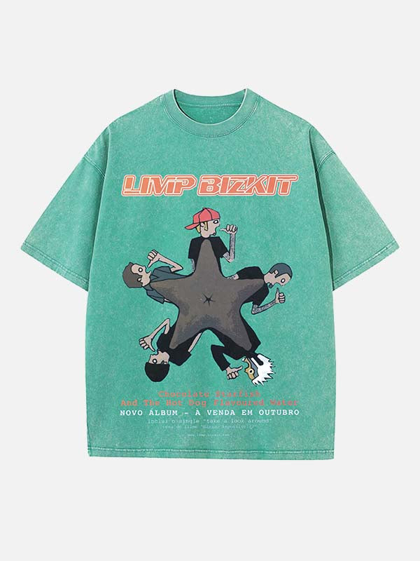 Limp Bizkit Print Round Neck T-shirt