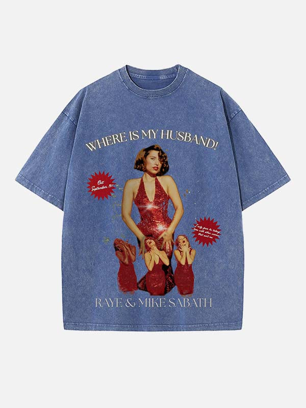 Raye Print Round Neck T-shirt