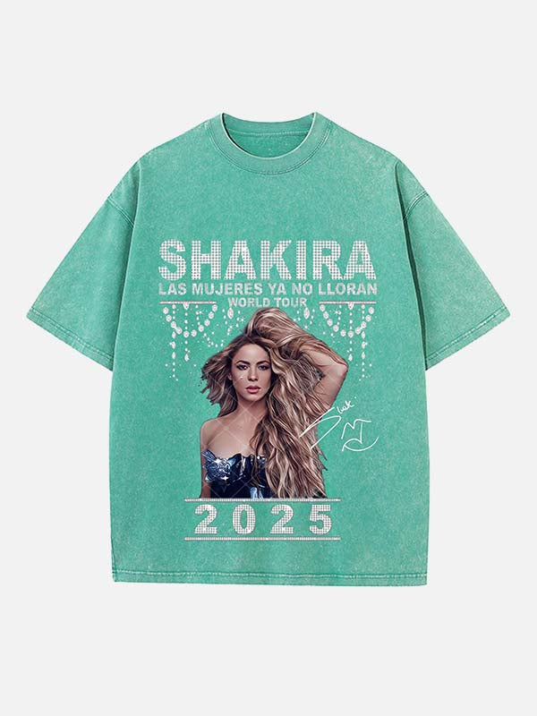 Shakira Print Round Neck T-shirt