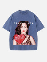 Charli xcx Print Round Neck T-shirt