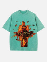 Halsey Print Round Neck T-shirt