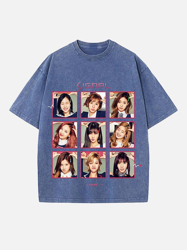 TWICE Print Round Neck T-shirt