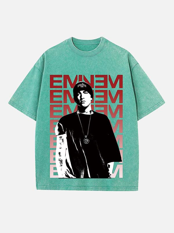 Eminem Print Round Neck T-shirt