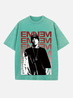 Eminem Print Round Neck T-shirt