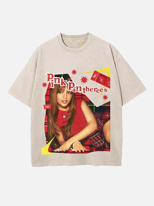PinkPantheress Print Round Neck T-shirt