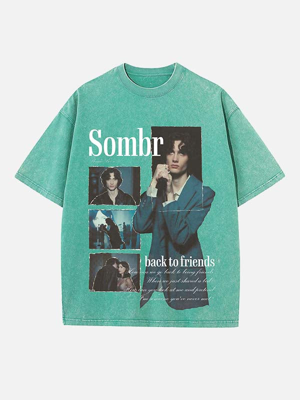 Sombr Print Round Neck T-shirt