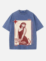 Taylor Swift Print Round Neck T-shirt