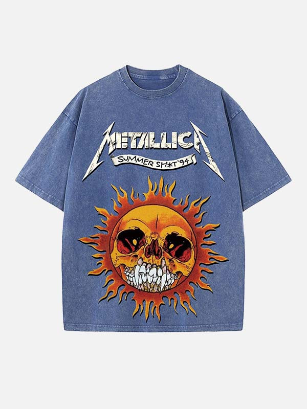 Metallica Print Round Neck T-shirt
