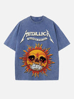 Metallica Print Round Neck T-shirt
