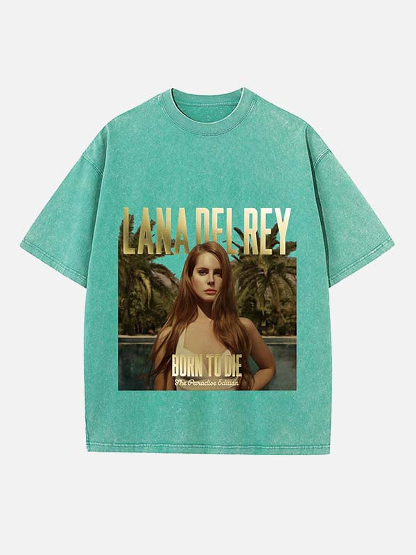 Lana Del Rey Print Round Neck T-shirt