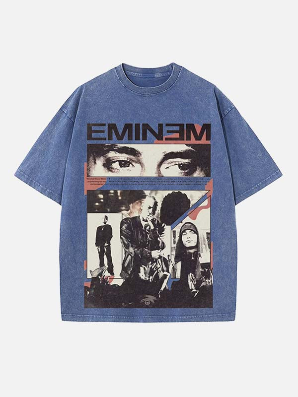 Eminem Print Round Neck T-shirt