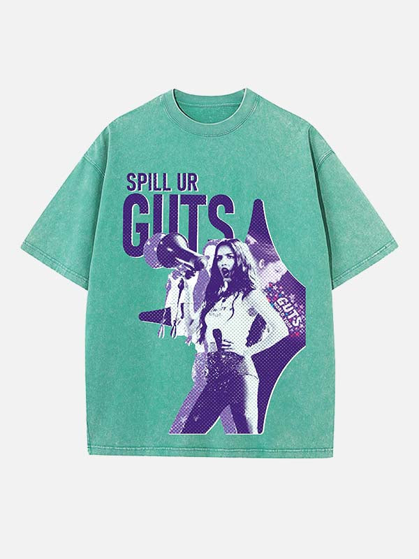 Olivia Rodrigo Print Round Neck T-shirt