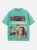 Travis Scott Print Round Neck T-shirt