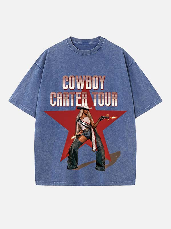 Beyoncé Print Round Neck T-shirt