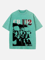 U2 Print Round Neck T-shirt