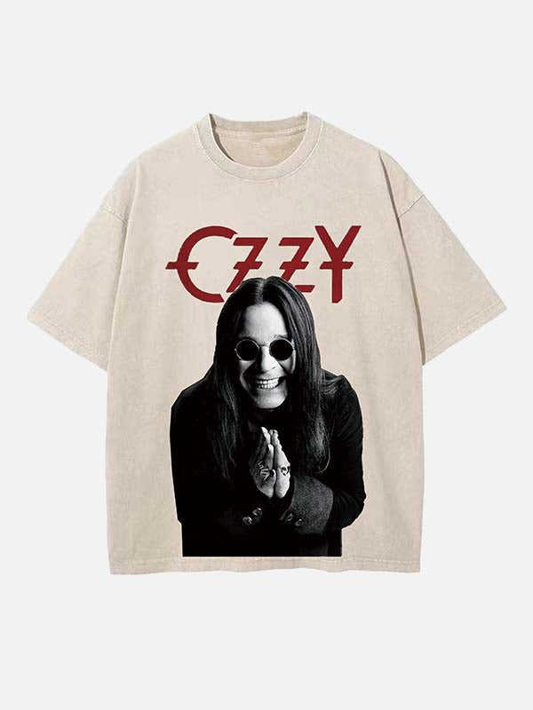 Black Sabbath Print Round Neck T-shirt