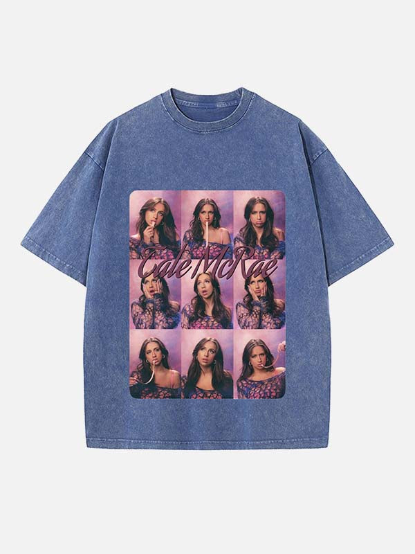 Tate McRae Print Round Neck T-shirt