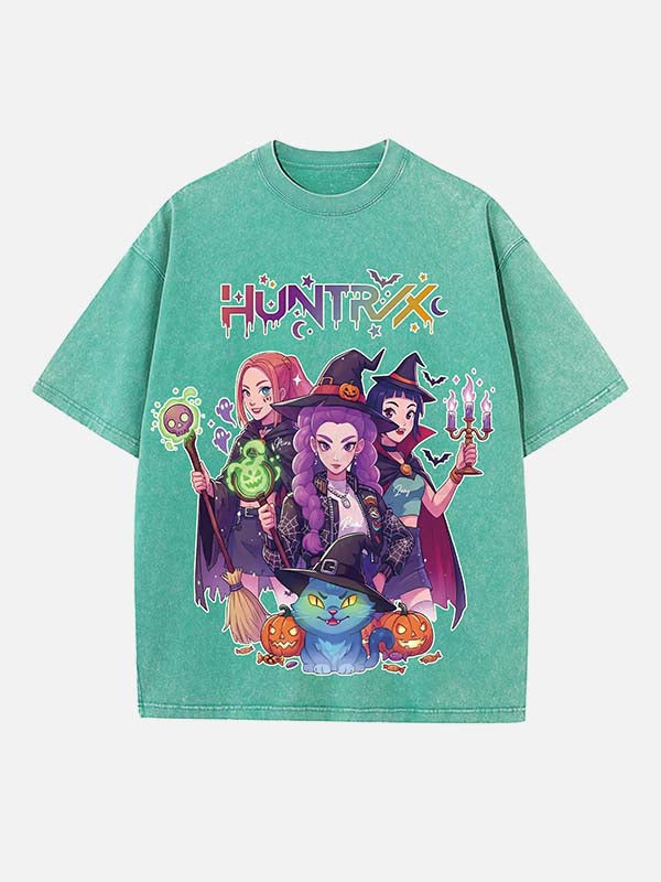 HUNTR/X Print Round Neck T-shirt