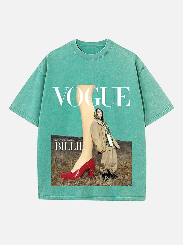 Billie Eilish Print Round Neck T-shirt