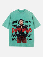 Demi Lovato Print Round Neck T-shirt