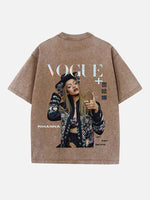 Rihanna Print Round Neck T-shirt