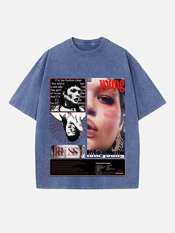 Lola Young Print Round Neck T-shirt