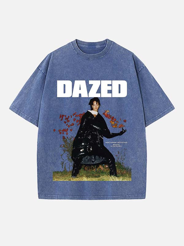 Rihanna Print Round Neck T-shirt