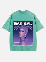 Rihanna Print Round Neck T-shirt