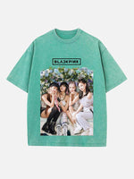 BLACKPINK Print Round Neck T-shirt