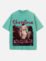 Christina Aguilera Print Round Neck T-shirt