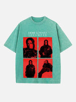 Demi Lovato Print Round Neck T-shirt