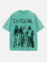 Aespa Print Round Neck T-shirt