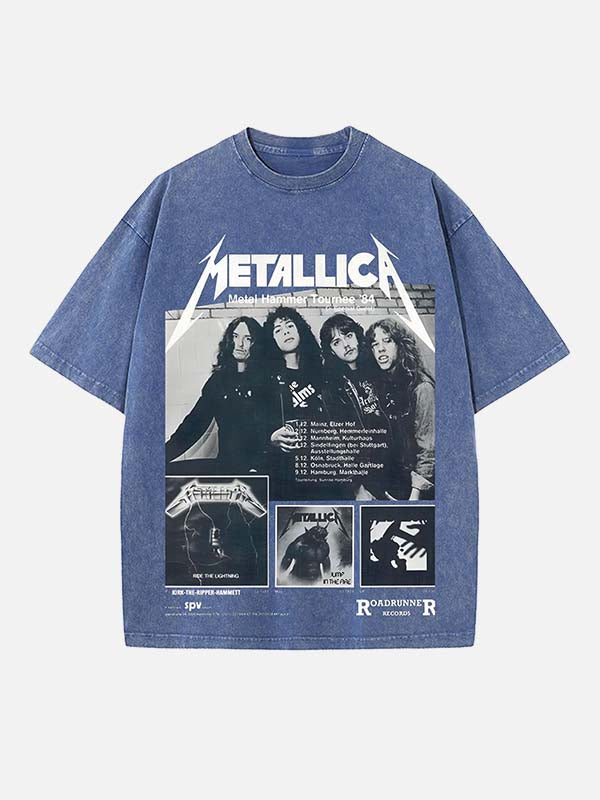Metallica Print Round Neck T-shirt