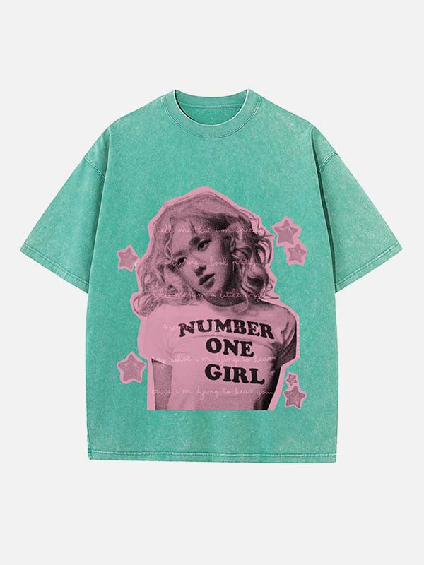 BLACKPINK Rosé Print Round Neck T-shirt