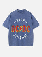 AC/DC Print Round Neck T-shirt