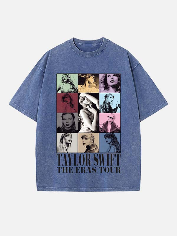 Taylor Swift Print Round Neck T-shirt