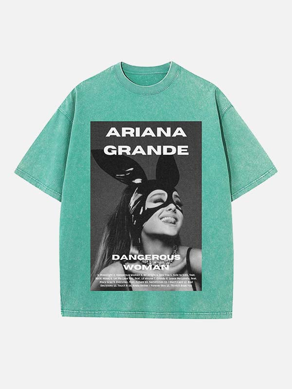 Ariana Grande Print Round Neck T-shirt