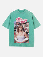 Britney Spears Print Round Neck T-shirt